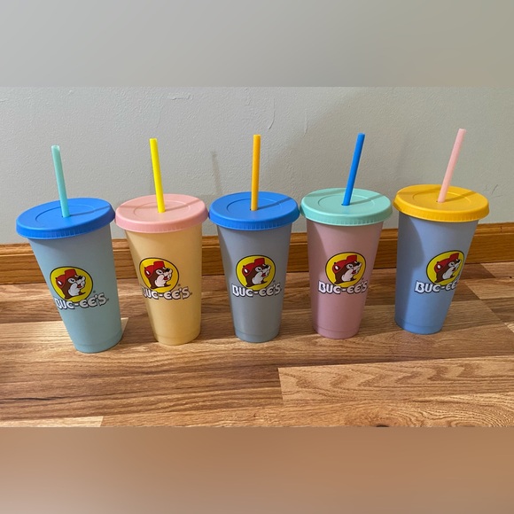 Bucees 5-Pack Color Changing Tumblers with Straws and Lids 25oz - Picture 1 of 12